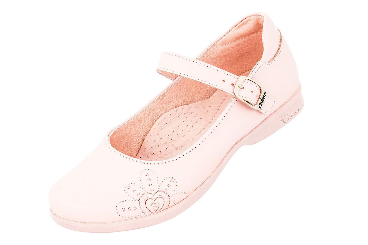 ZAPATO NIÑA 1324708 PIEL ROSA NACARADA