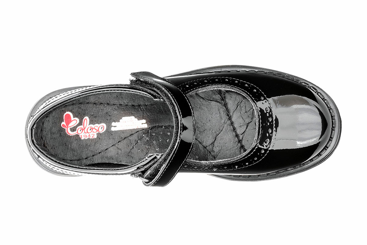 ZAPATO PARA NIÑA 1642904 CHAROL NEGRO