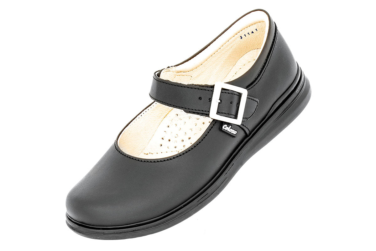 ZAPATO ESCOLAR NIÑA 1343501 PIEL NEGRA