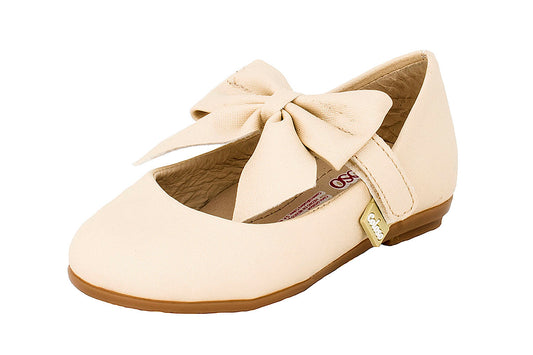 BALERINA PARA NIÑA 230201 TEXTIL BEIGE NACARADO