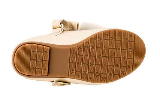 BALERINA PARA NIÑA 230201 TEXTIL BEIGE NACARADO