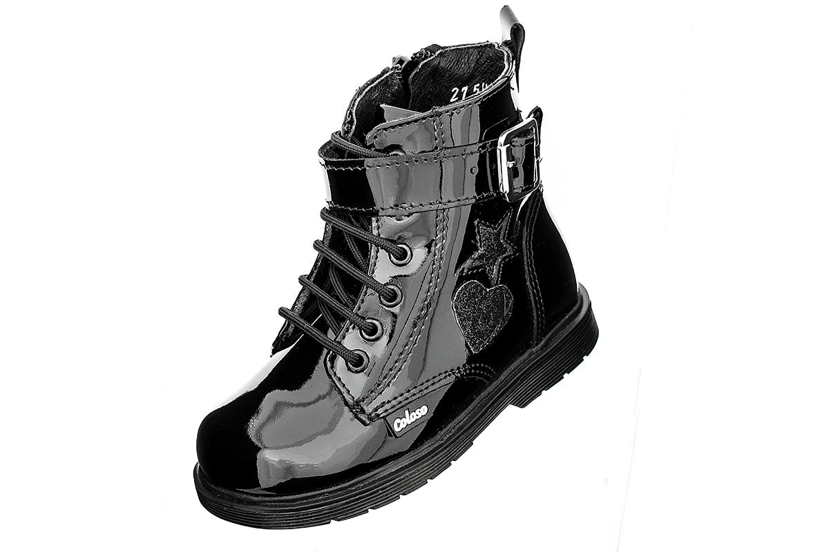 BOTA NIÑA 401605 CHAROL NEGRO