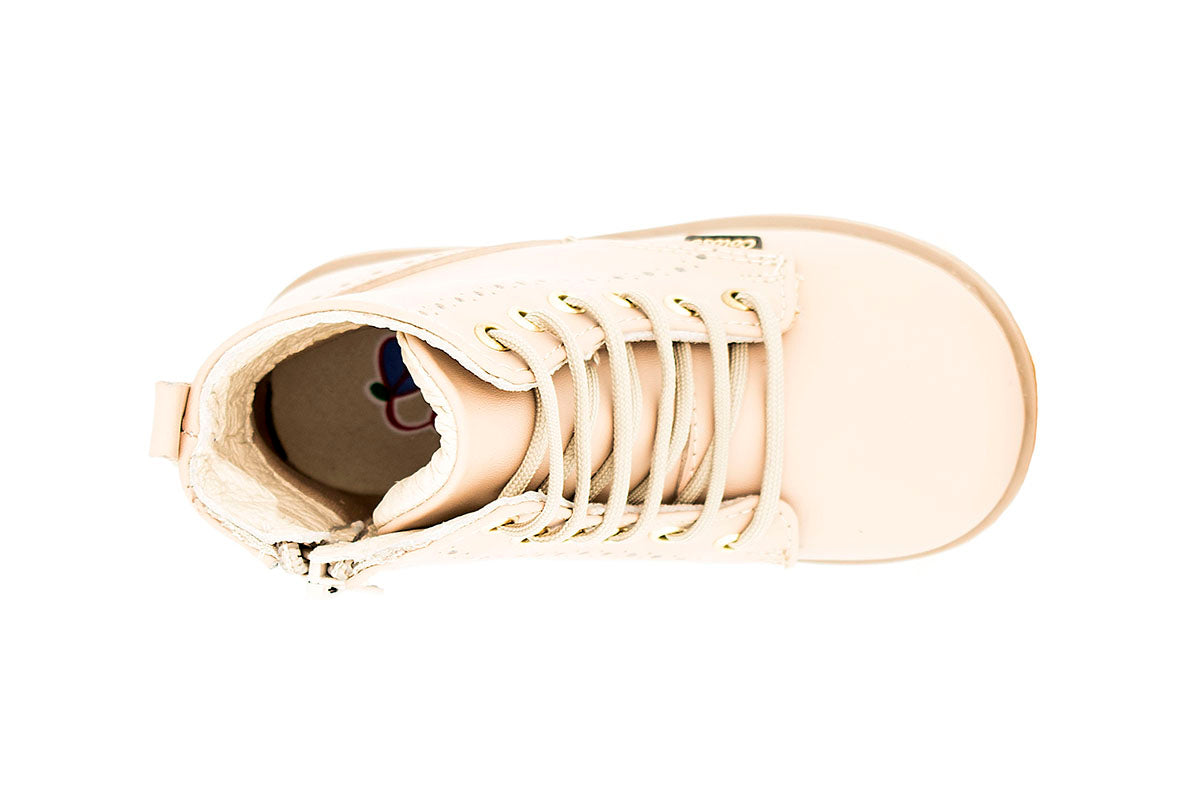 BOTA NIÑA 401705 PIEL BEIGE TUBO BAJO