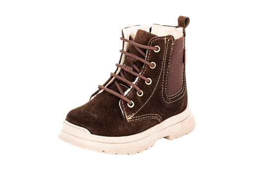 BOTA NIÑA TUBO BAJO 402004 GAMUZA CAFE