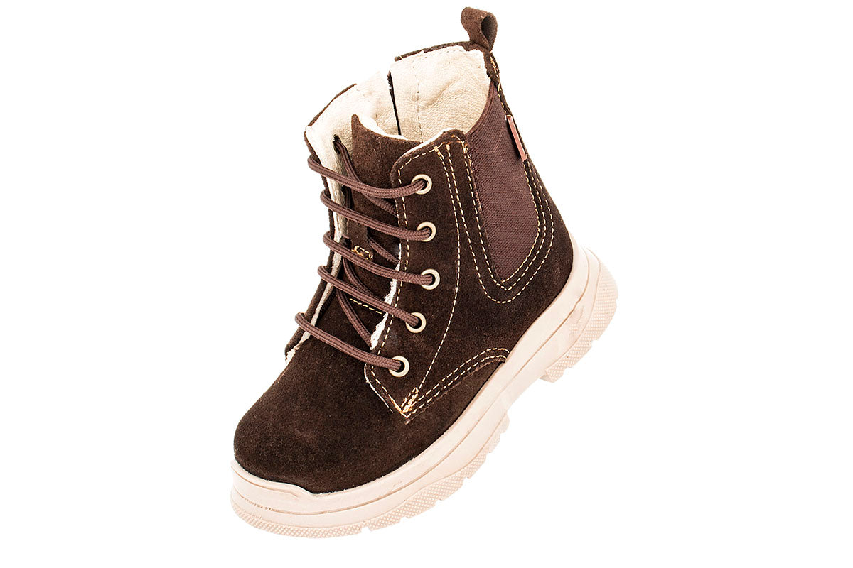 BOTA NIÑA TUBO BAJO 402004 GAMUZA CAFE