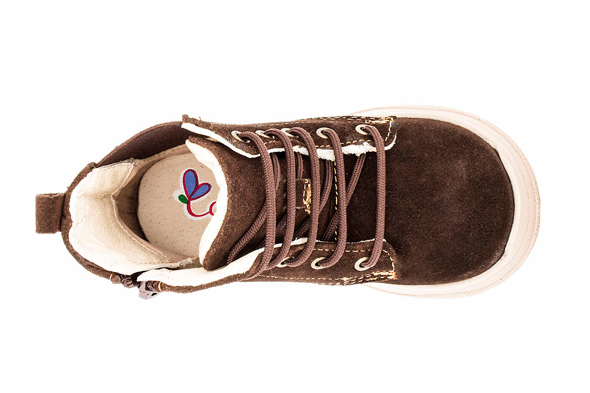 BOTA NIÑA TUBO BAJO 402004 GAMUZA CAFE