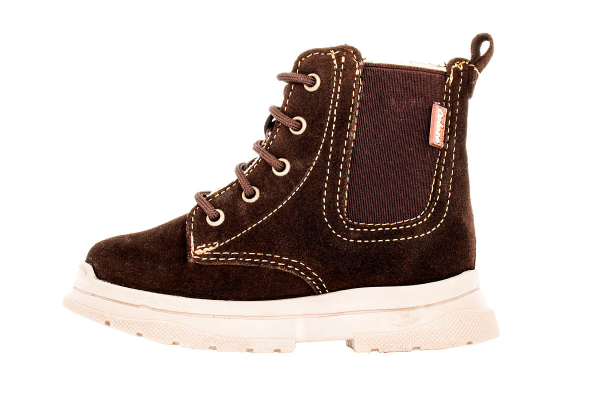 BOTA NIÑA TUBO BAJO 402004 GAMUZA CAFE