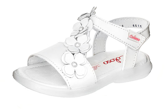 SANDALIA NIÑA 501805 PIEL BLANCA