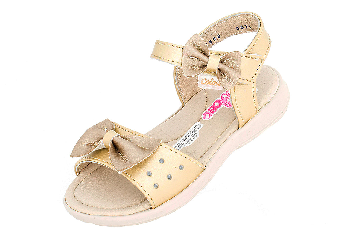 SANDALIA NIÑA 502606 PIEL ORO