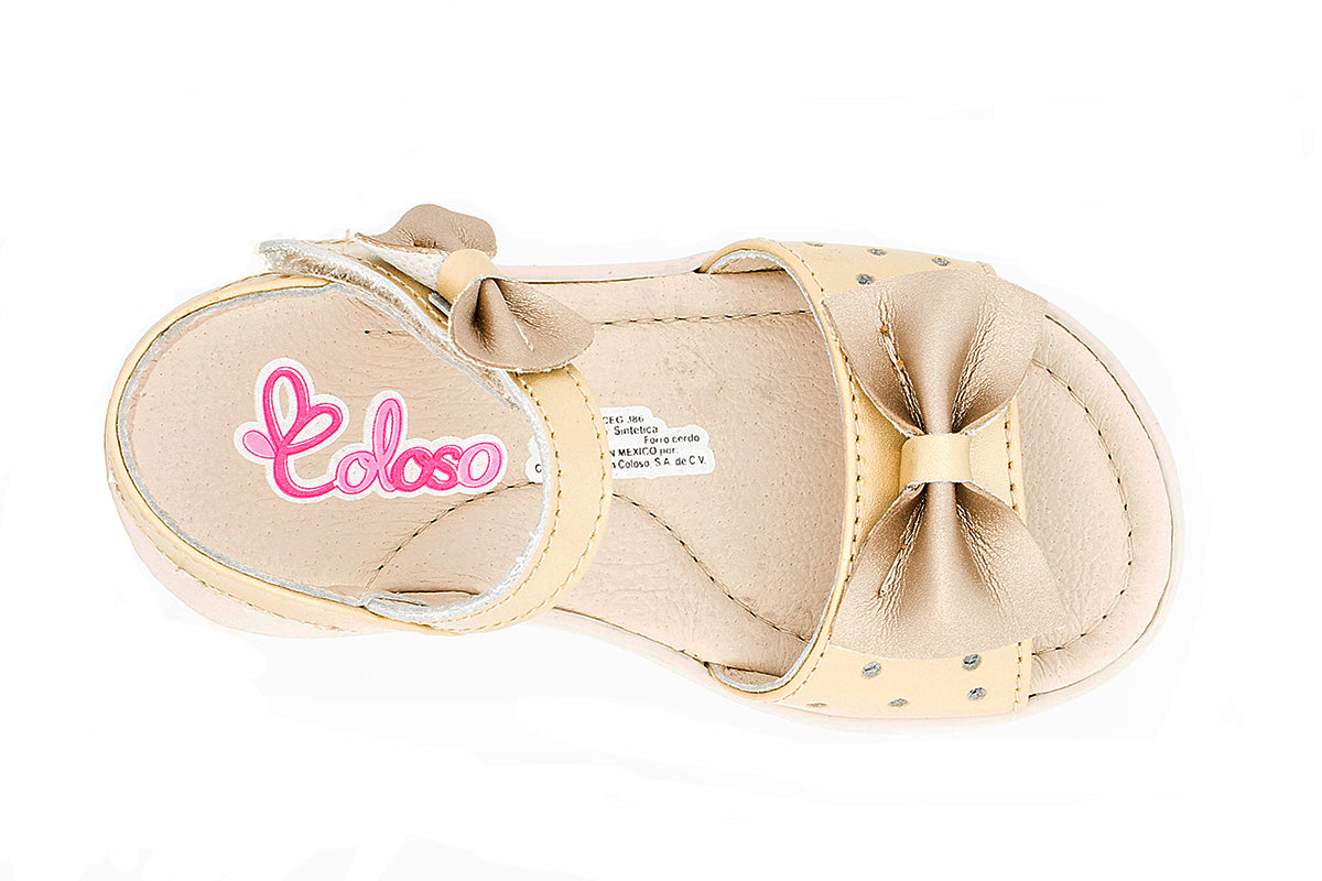 SANDALIA NIÑA 502606 PIEL ORO