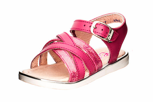 SANDALIA NIÑA 504902 PIEL MAGENTA