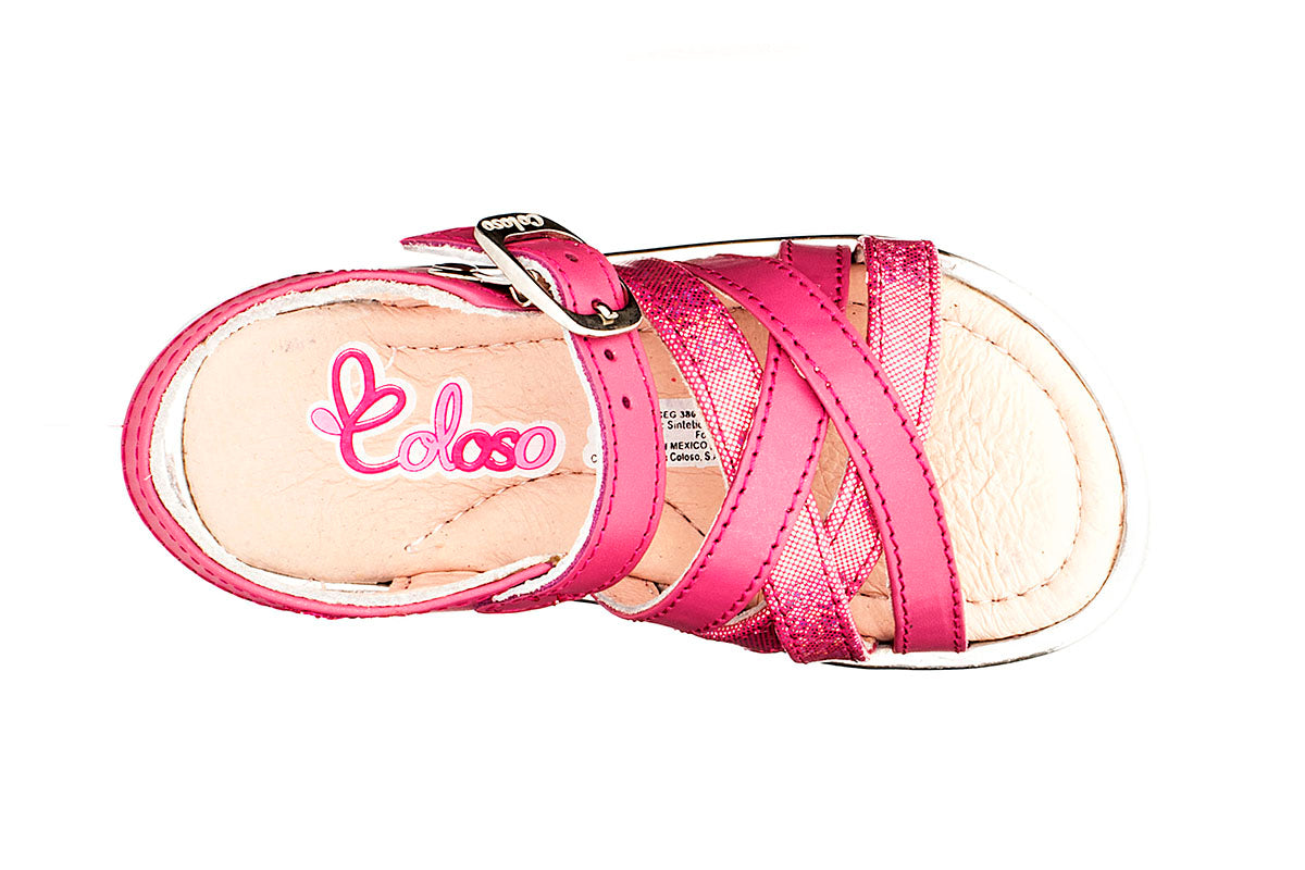 SANDALIA NIÑA 504902 PIEL MAGENTA
