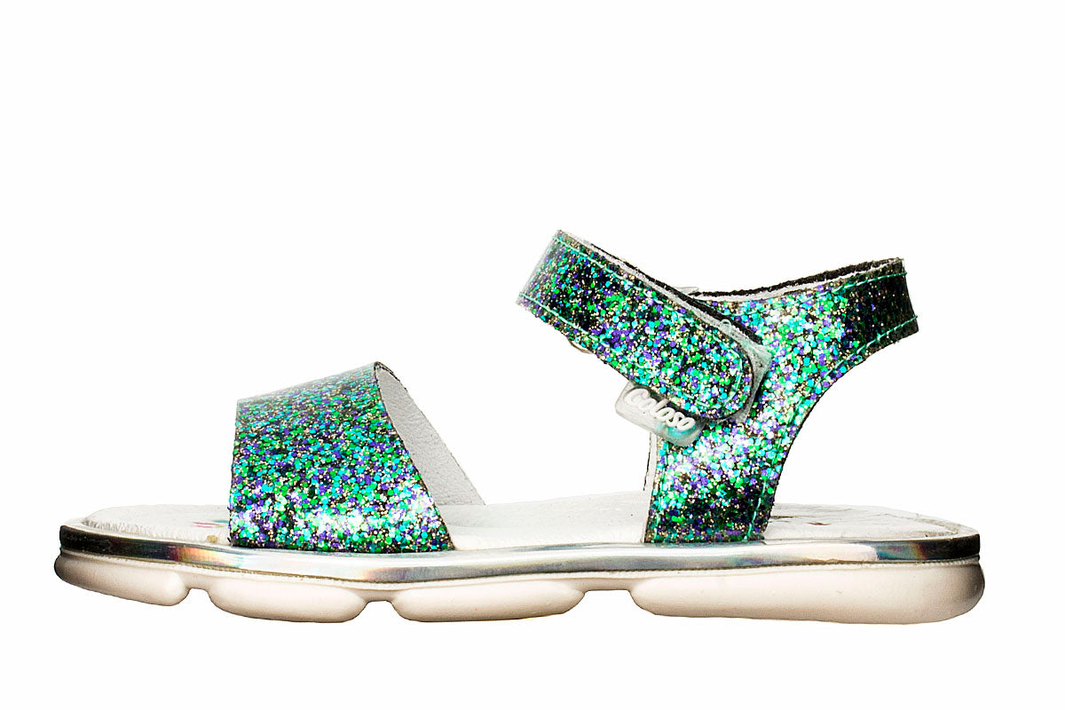 SANDALIA PARA NIÑA 505002 GLITTER VERDE