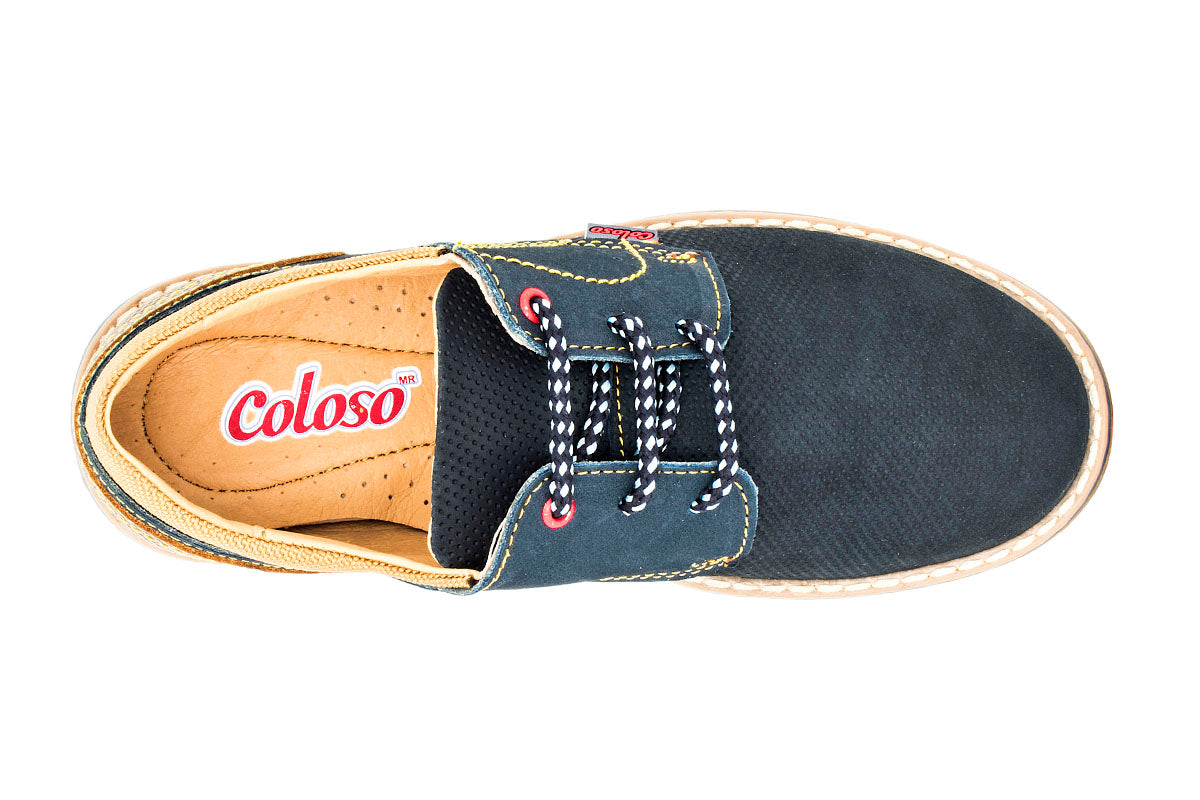 ZAPATO CASUAL NIÑO 600301 PIEL AZUL