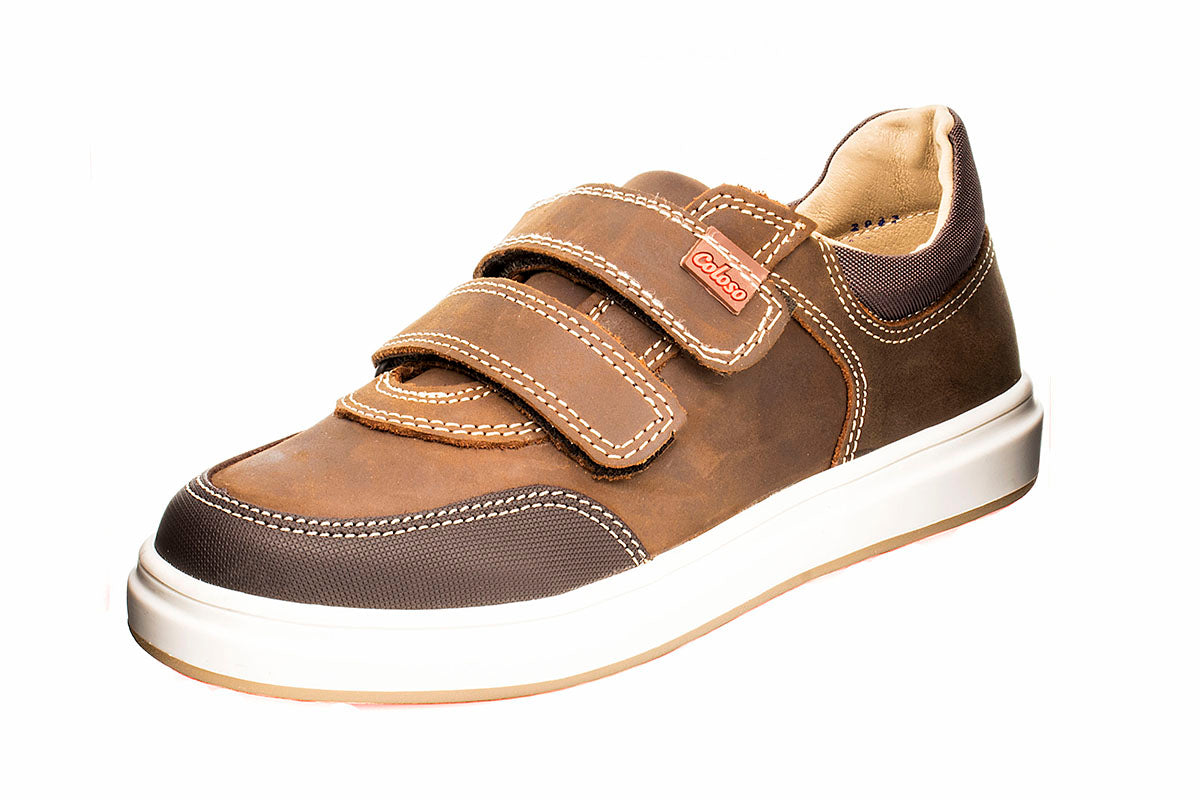 ZAPATO CASUAL NIÑO 602403 PIEL CAFE