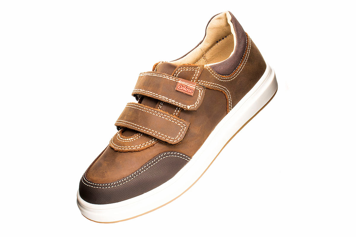 ZAPATO CASUAL NIÑO 602403 PIEL CAFE