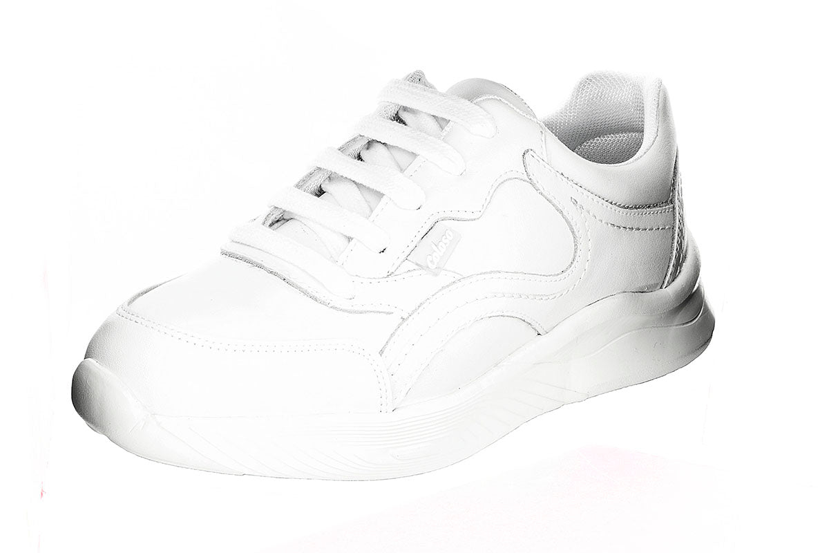 TENIS ESCOLAR PIEL BLANCA 680201 UNISEX