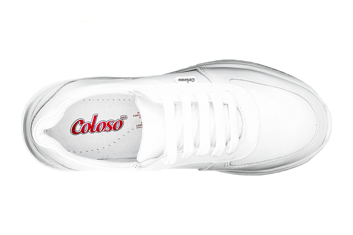 TENIS ESCOLAR PIEL BLANCA 680701 UNISEX