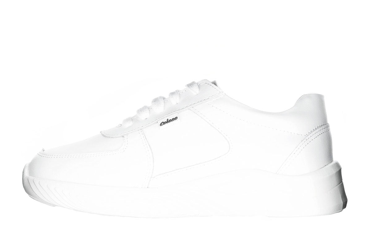 TENIS ESCOLAR PIEL BLANCA 680701 UNISEX