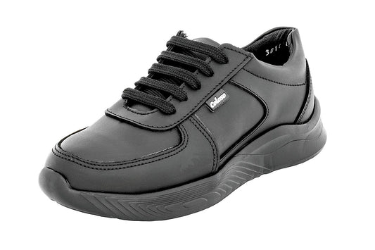 TENIS ESCOLAR  PIEL NEGRA 680702 UNISEX