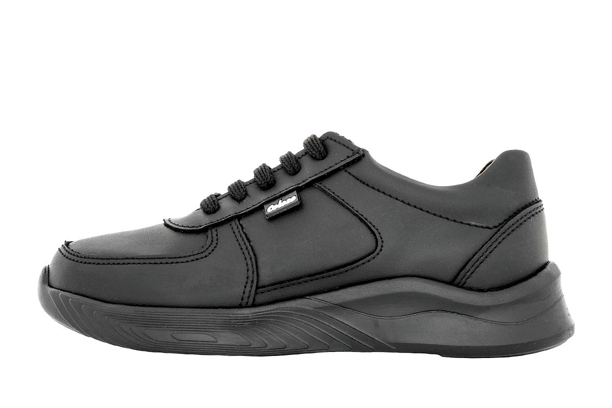 TENIS ESCOLAR PIEL NEGRA 680702 UNISEX