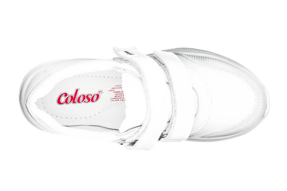 TENIS ESCOLAR PIEL BLANCA 680801 UNISEX