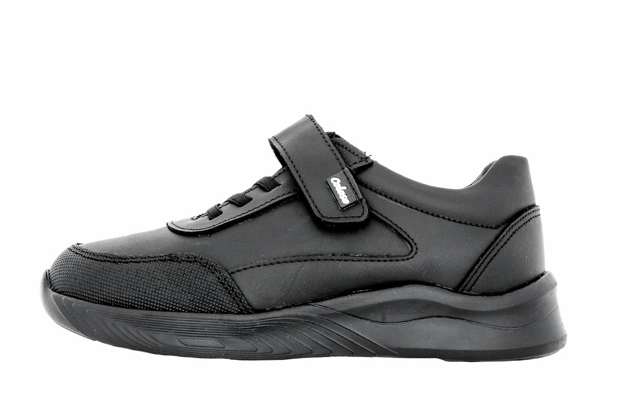 TENIS ESCOLAR PIEL NEGRA 680902 UNISEX