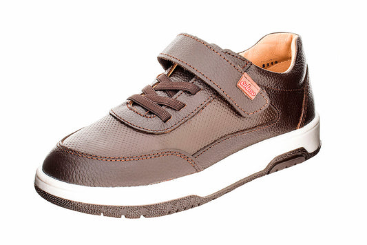 ZAPATO PARA NIÑO CASUAL 680903 PIEL CAFE