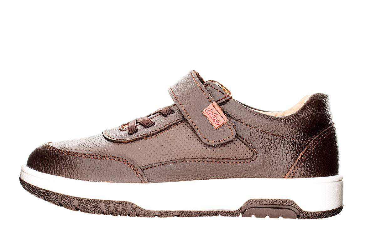 ZAPATO PARA NIÑO CASUAL 680903 PIEL CAFE