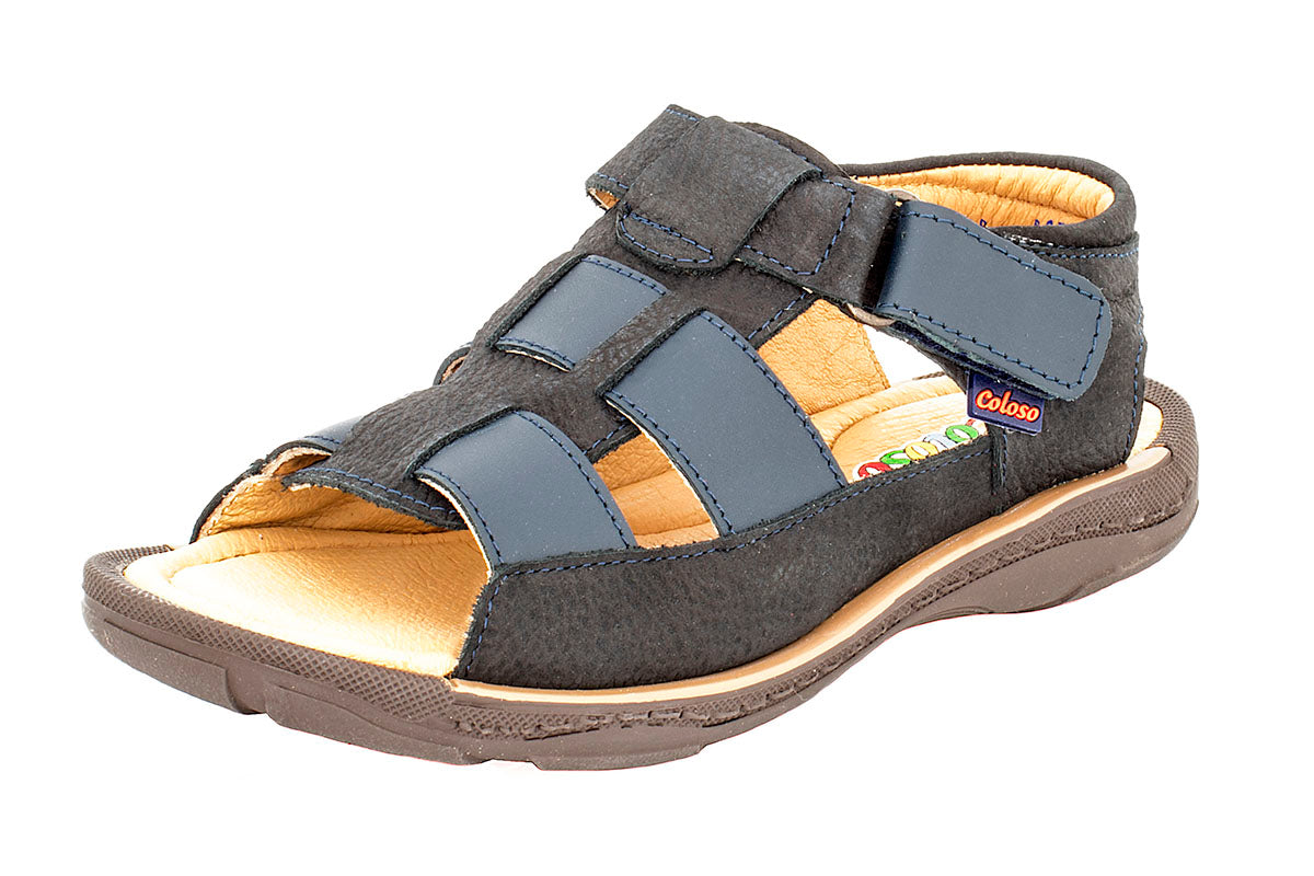 SANDALIA EN PIEL NIÑO AZUL 687904