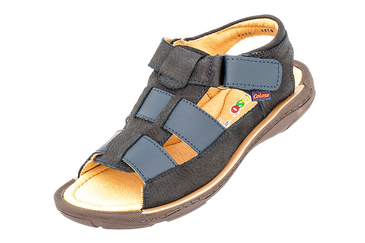 SANDALIA EN PIEL NIÑO AZUL 687904