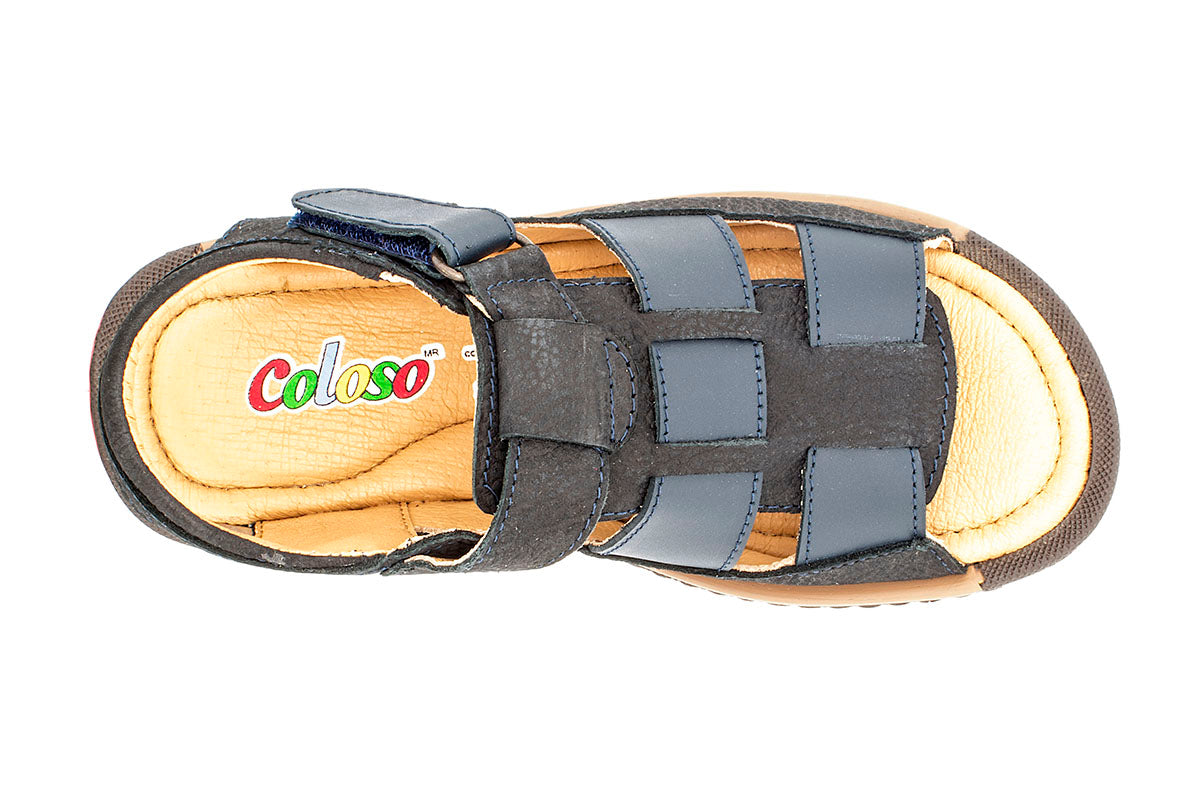 SANDALIA EN PIEL NIÑO AZUL 687904