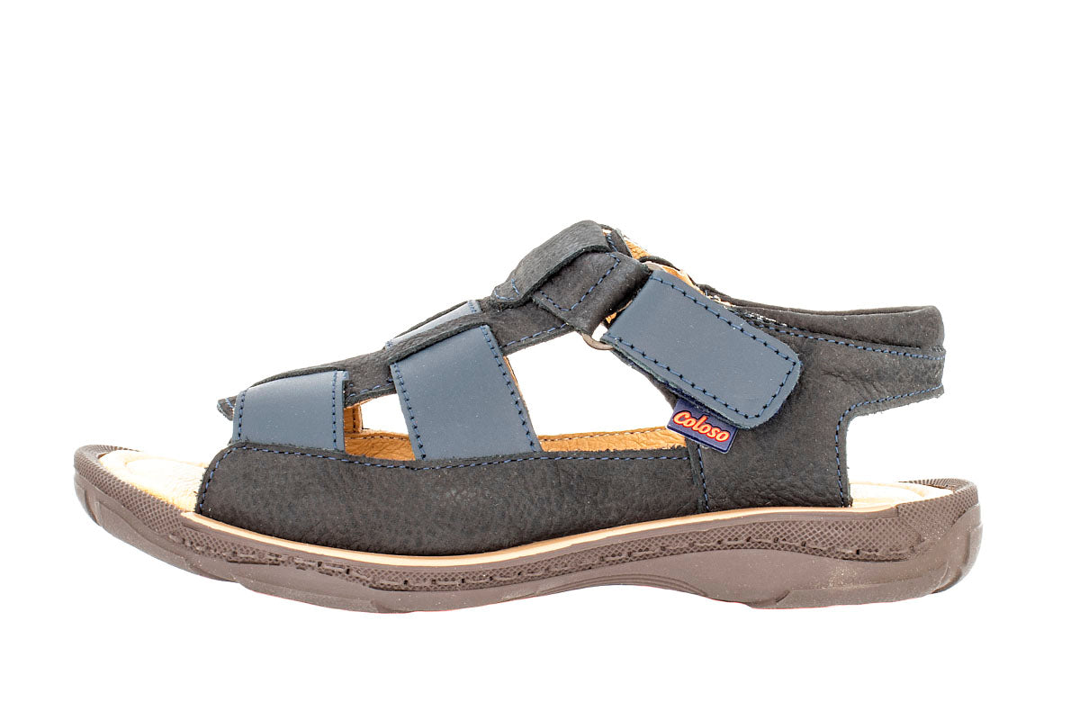 SANDALIA EN PIEL NIÑO AZUL 687904