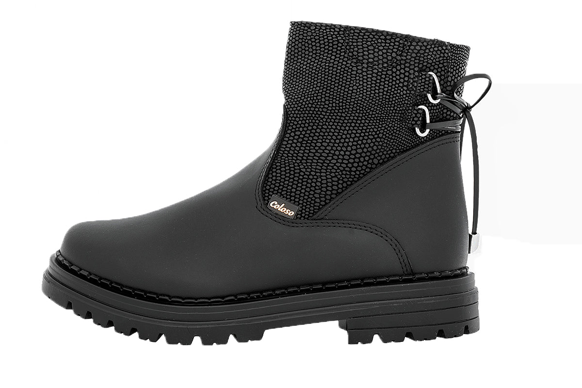 BOTA NIÑA 790501 PIEL NEGRA TUBO BAJO