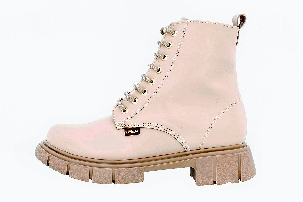 BOTA NIÑA 792508 PIEL ARENA TUBO BAJO