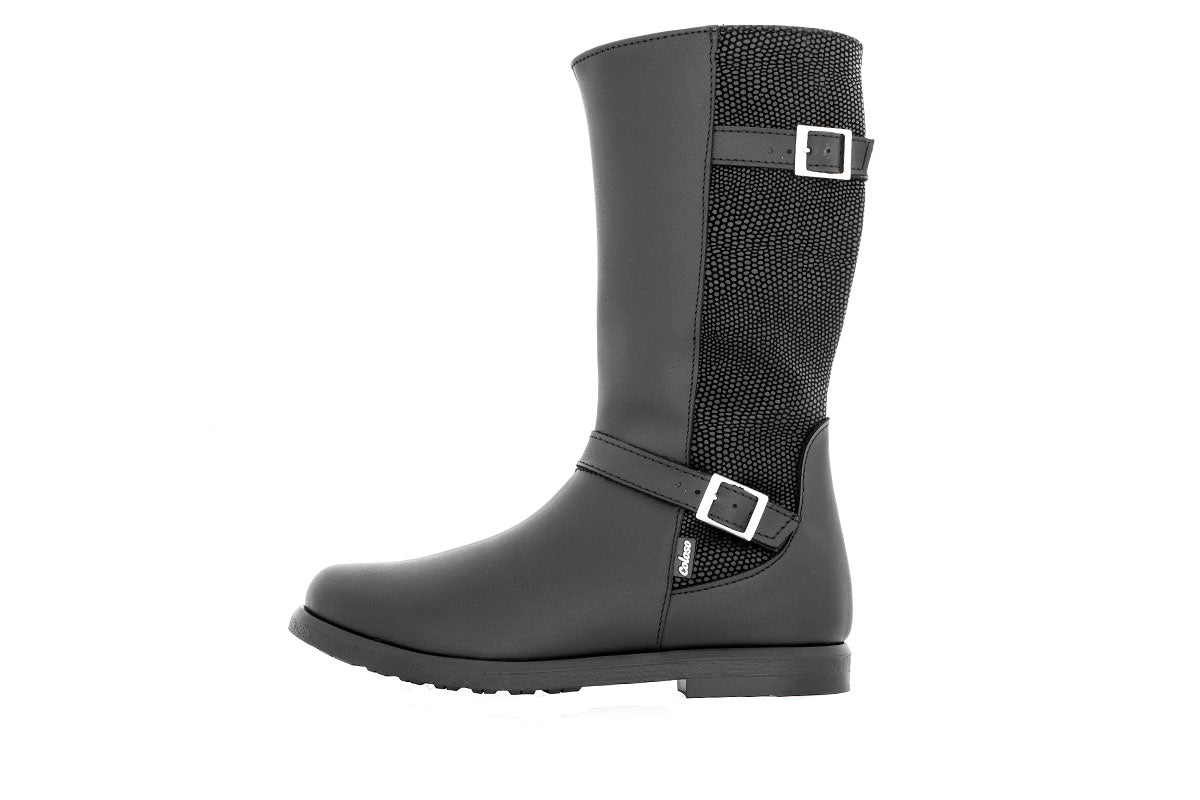BOTA NIÑA 793701 PIEL NEGRA TUBO ALTO