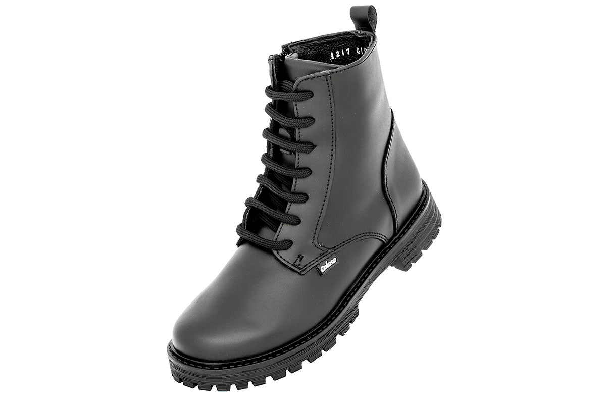 BOTA UNISEX 814401 TUBO MEDIO PIEL NEGRA