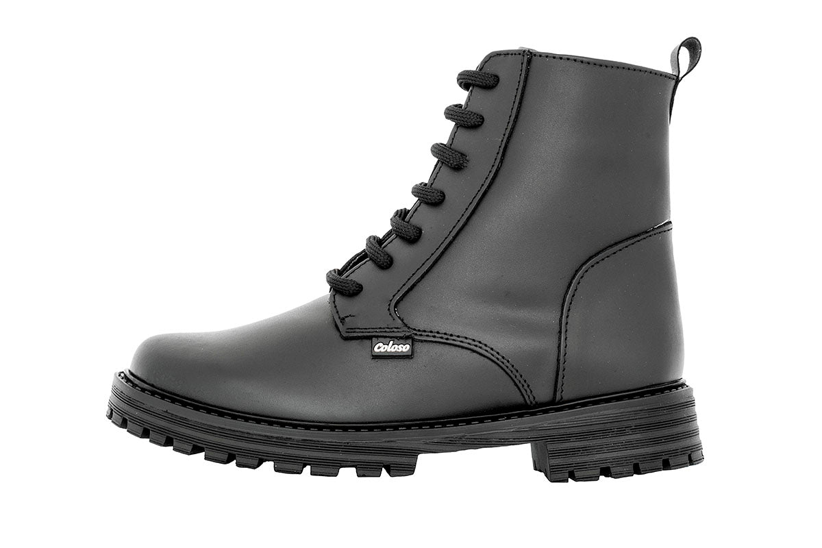 BOTA UNISEX 814401 TUBO MEDIO PIEL NEGRA