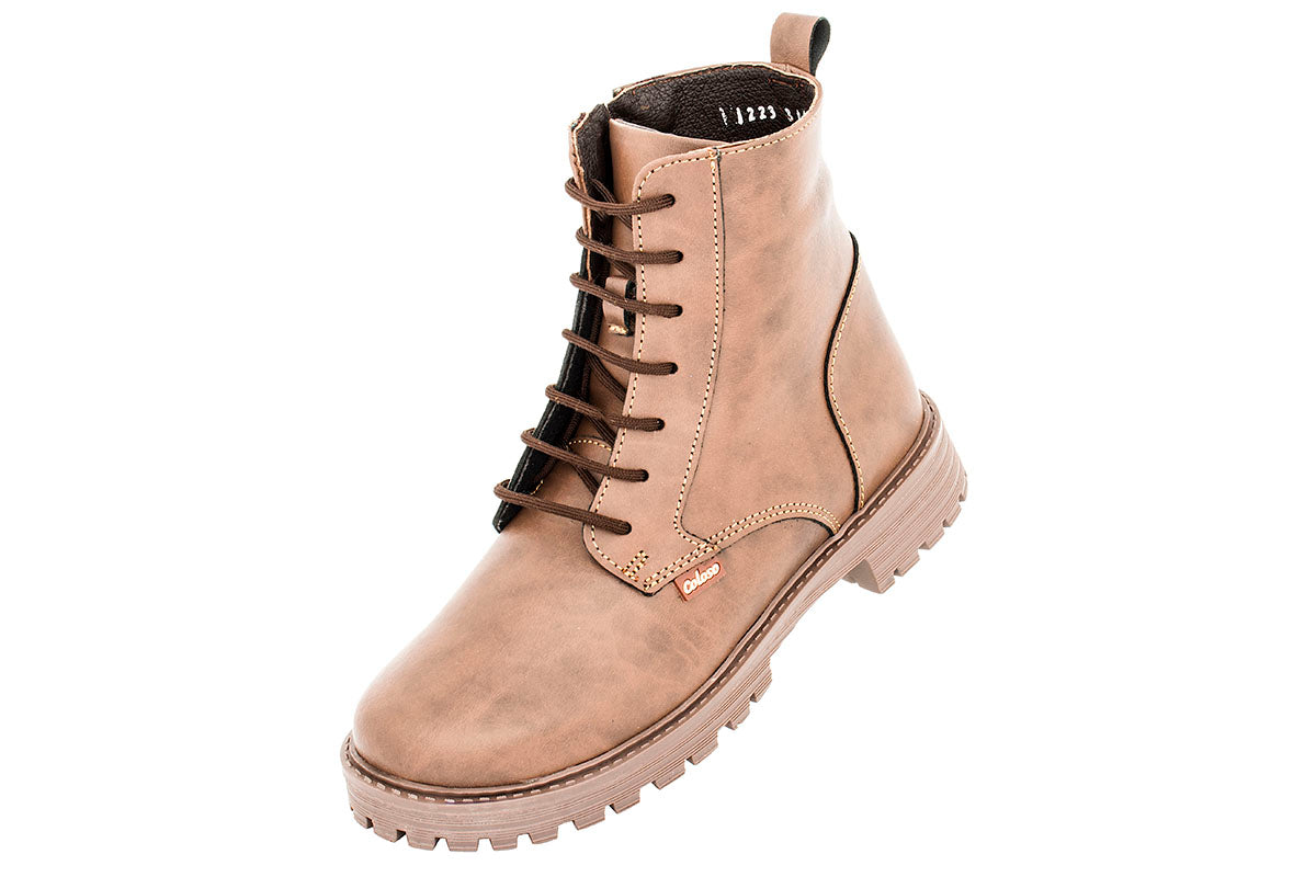 BOTA NIÑA 814403 TUBO BAJO PIEL CAFE