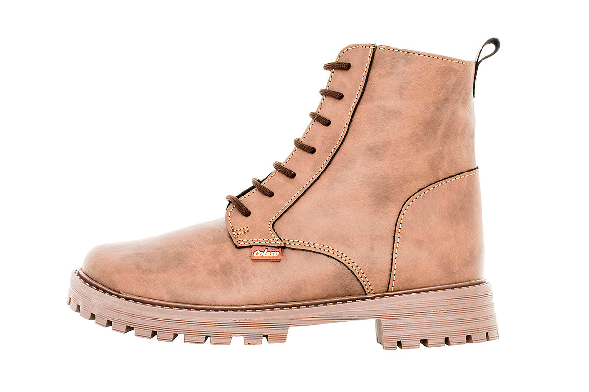 BOTA NIÑA 814403 TUBO BAJO PIEL CAFE