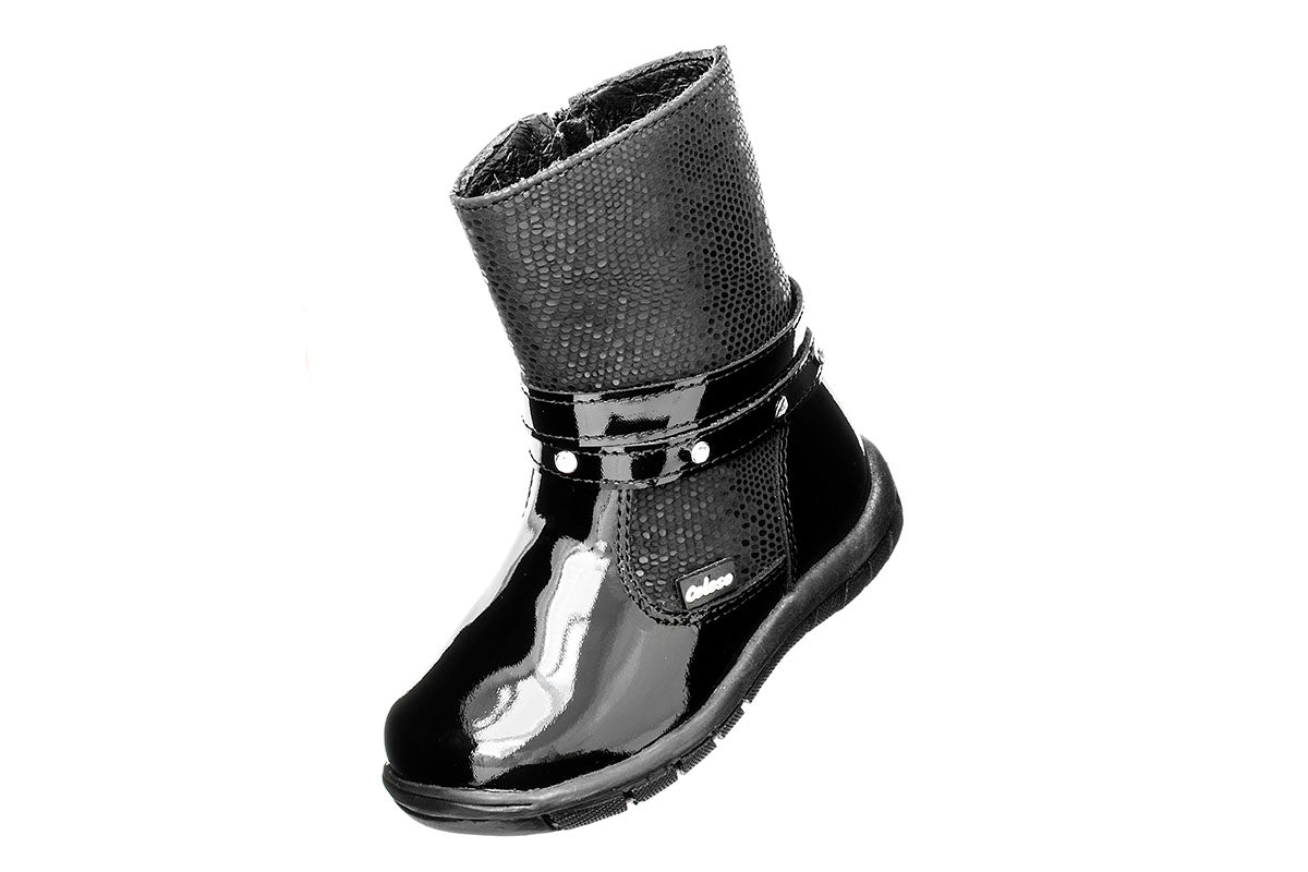 BOTA NIÑA 971704 CHAROL NEGRO TUBO BAJO