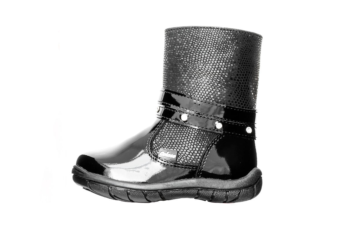 BOTA NIÑA 971704 CHAROL NEGRO TUBO BAJO