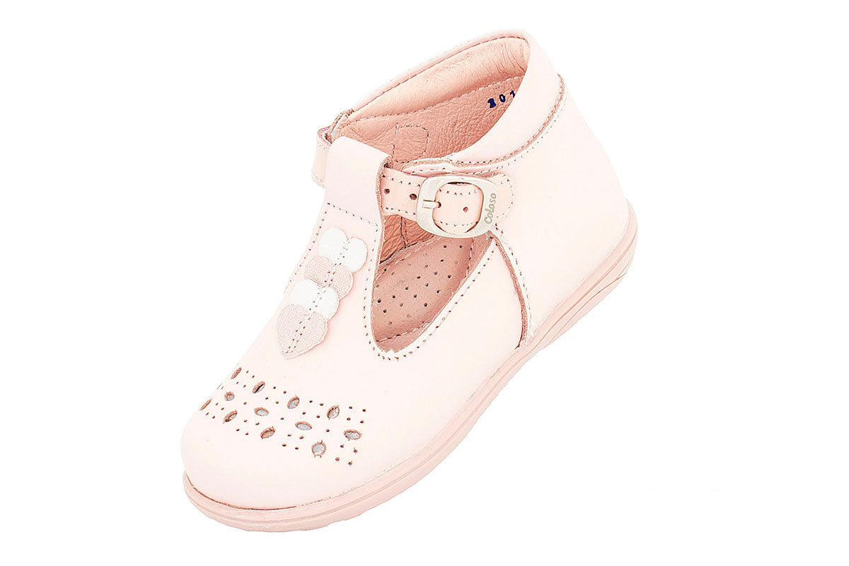 BOTITA PARA NIÑA 99603 PIEL ROSA NACARADA