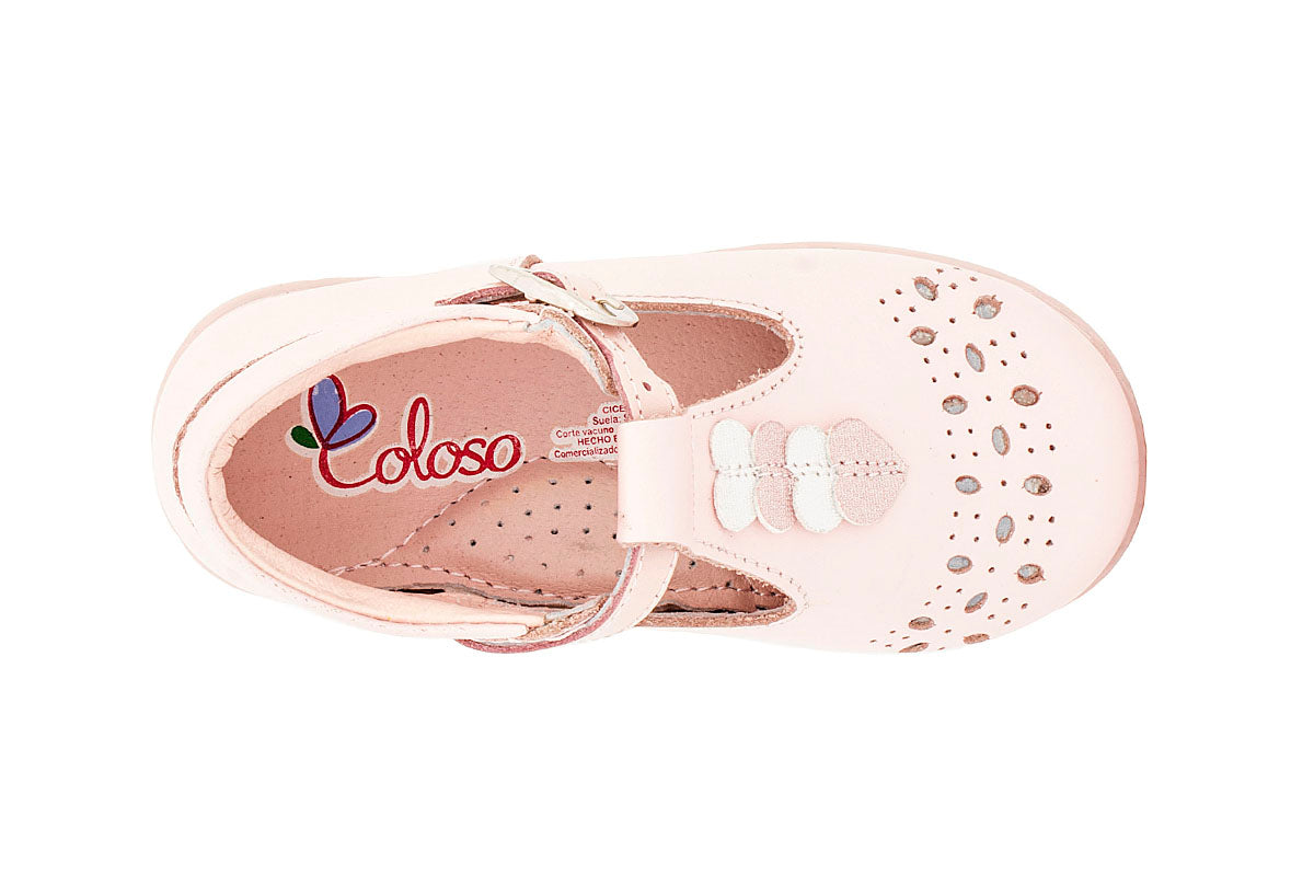 BOTITA PARA NIÑA 99603 PIEL ROSA NACARADA