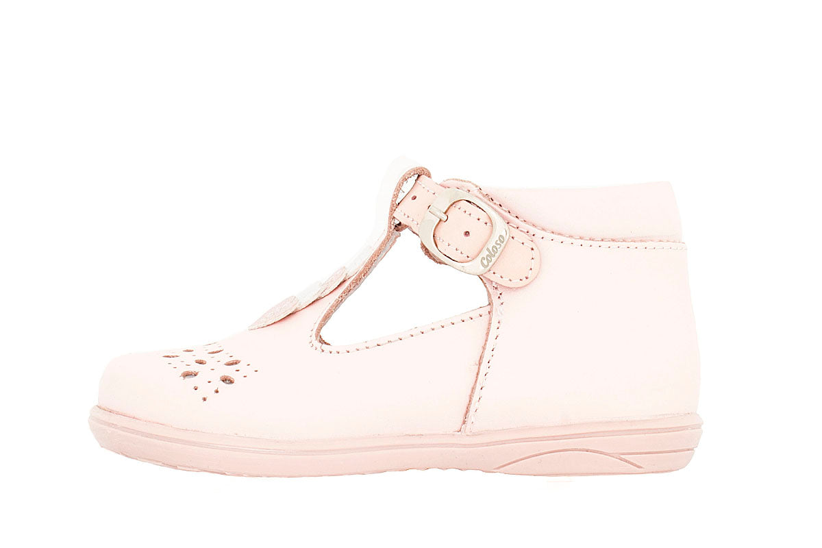 BOTITA PARA NIÑA 99603 PIEL ROSA NACARADA