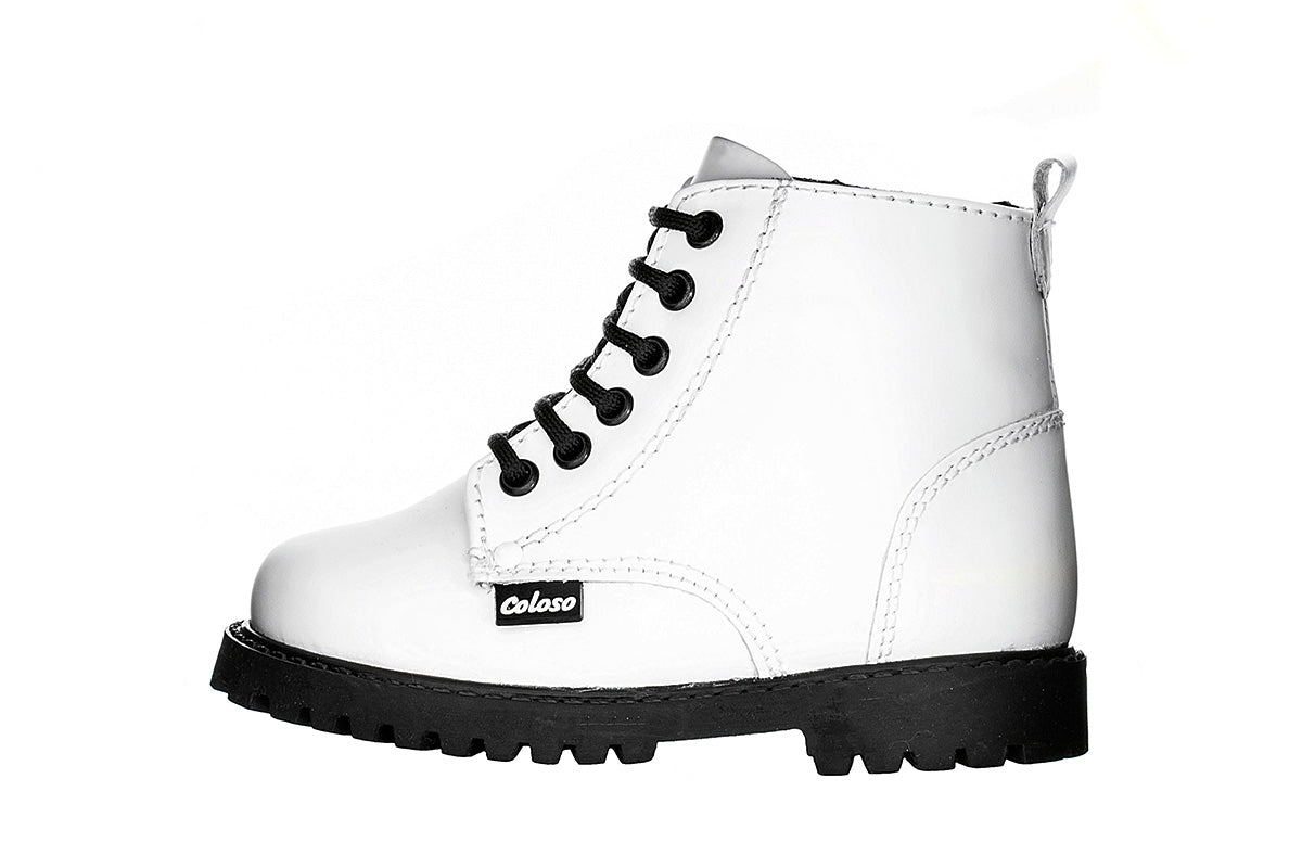 BOTA NIÑA 401103 PIEL BLANCA TUBO BAJO 🔥-35%