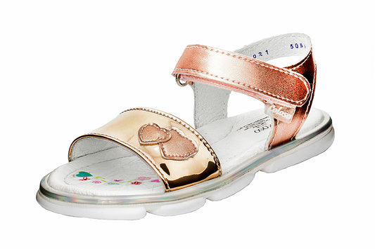 SANDALIA NIÑA 509901 PIEL OROROSADO