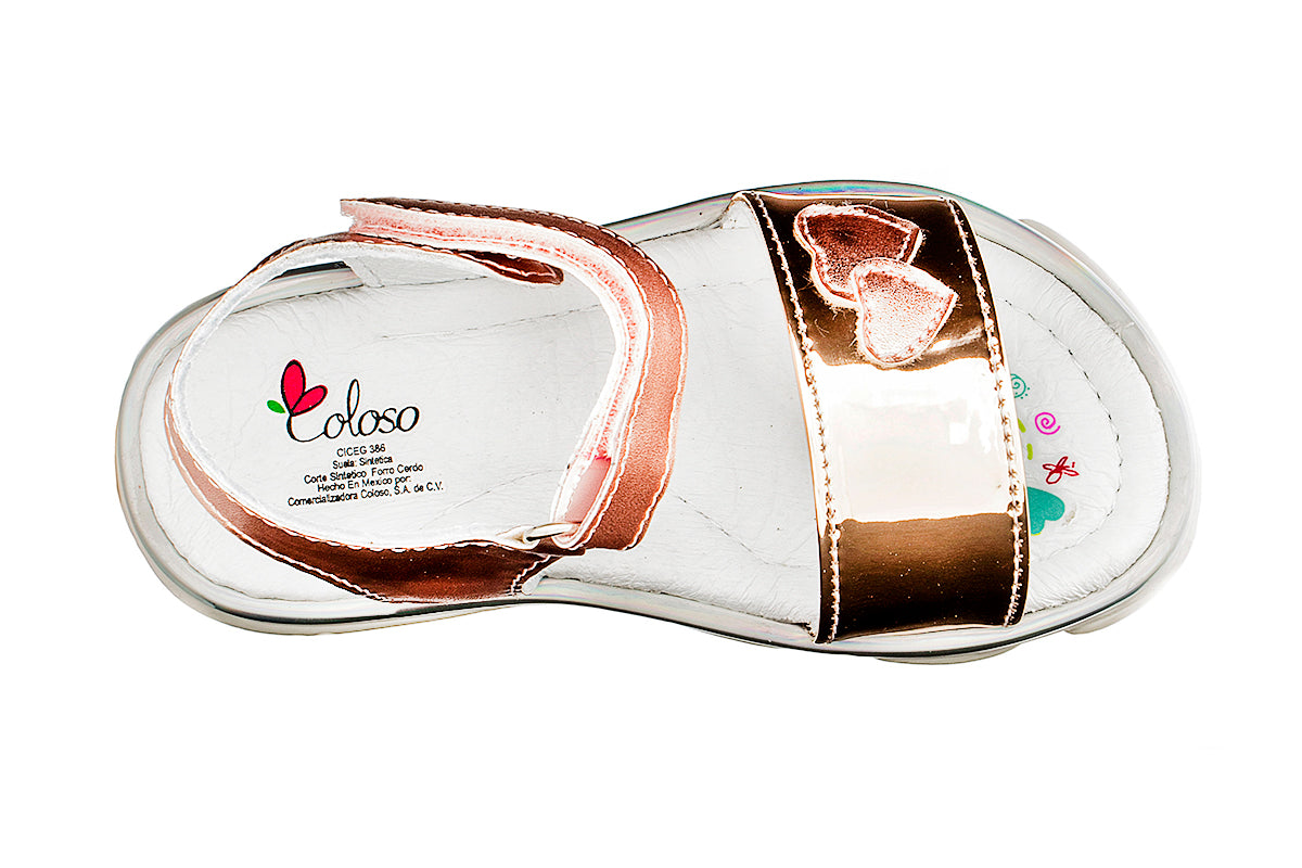 SANDALIA NIÑA 509901 PIEL OROROSADO