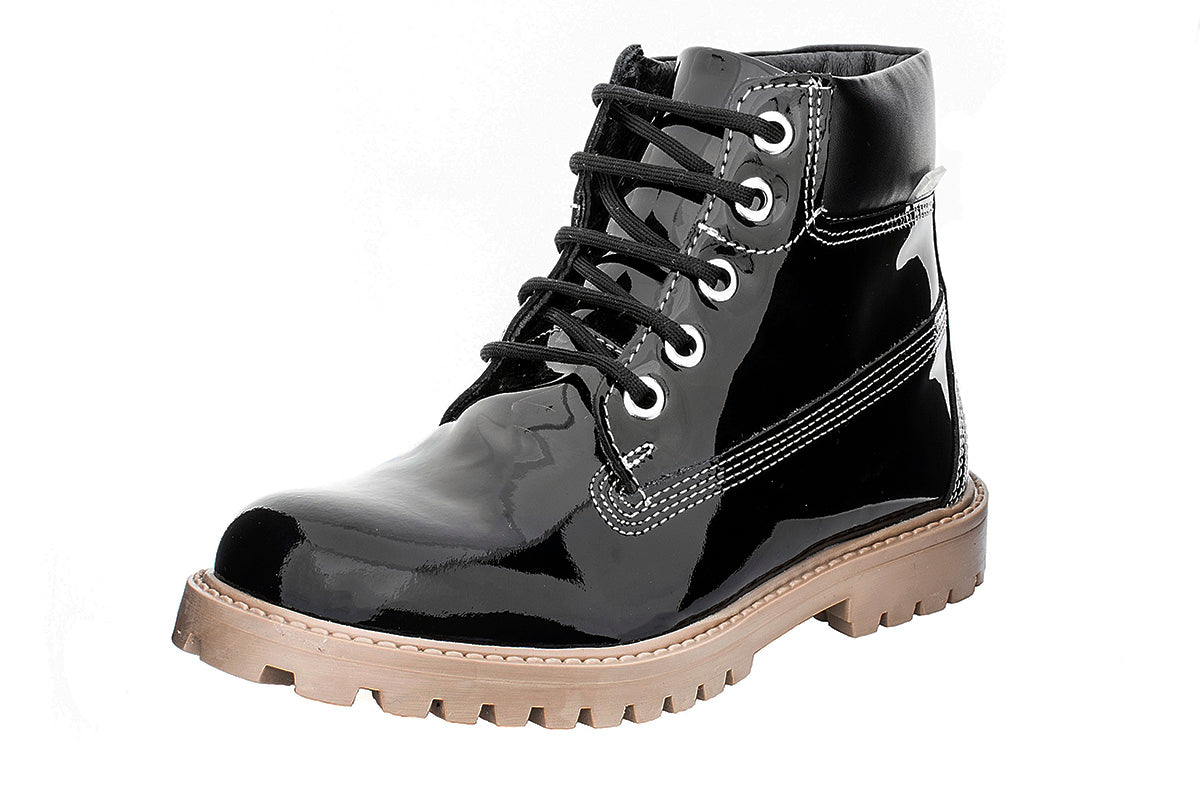 BOTA NIÑA 586004 CHAROL NEGRO TUBO BAJO 🔥-35%
