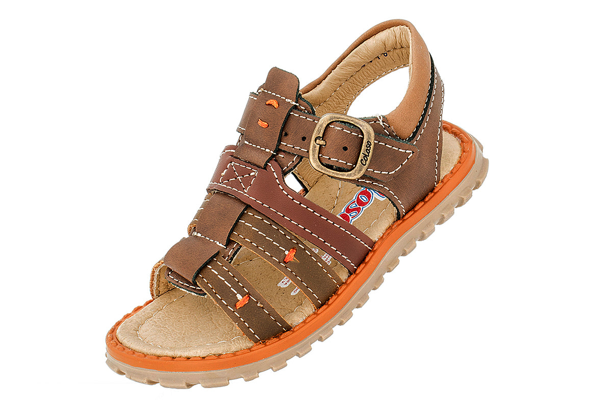 SANDALIA NIÑO 652001 PIEL CAFE